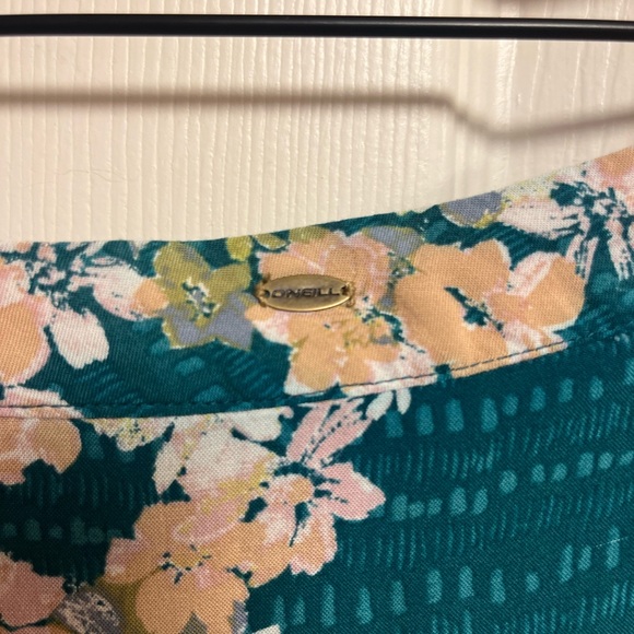 O'Neill Floral Maxi Skirt in Teal and Cream - Picture 5 of 16